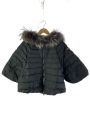 MALE/メイルラクーンファー付きリバーシブルフーディ/1/ナイロン/BLK/LTAT21A4692-D