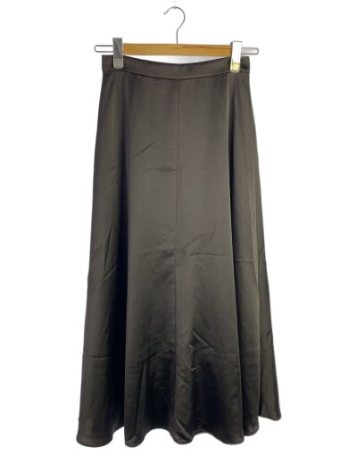 商品画像：サテンフレアスカート/38/ポリエステル/BRW/25-060-200-3130-4-0 1