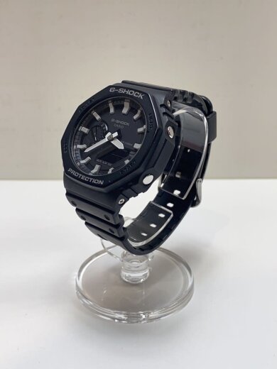 商品画像：クォーツ腕時計・G-SHOCK/デジアナ/レザー/BLK/BLK 2