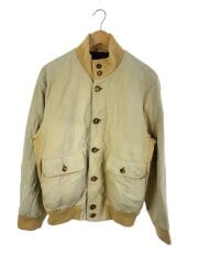 レザーバルスタージャケット/レザー/BEG