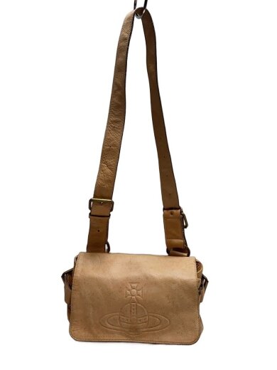 オーブ型押しアコード/ショルダーバッグ/レザー/BEG