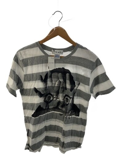 商品画像：岡本太郎/Tシャツ/L/コットン/GRY/ボーダー 1