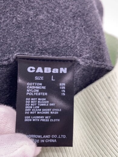 商品画像：コットンカシミヤバイカラーVネックカーディガン/L/コットン/GRY/59-02-34-02003 4