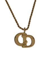 ■CDプレートロゴネックレス/--/GLD/トップ有/レディース