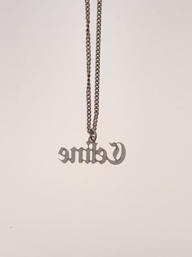商品画像：ゴシックロゴネックレス/SV925/SLV/トップ有/レディース 5