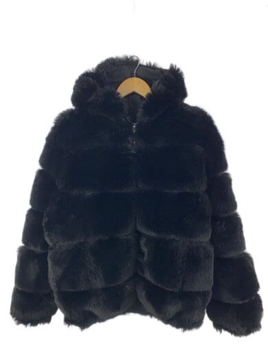 商品画像：21AW/Faux Fur Hooded Jacket/ジャケット/M/ポリエステル/BLK 1