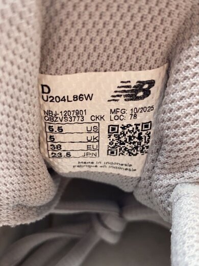 商品画像：204L/ローカットスニーカー/23.5cm/GRY/U204L86W 5