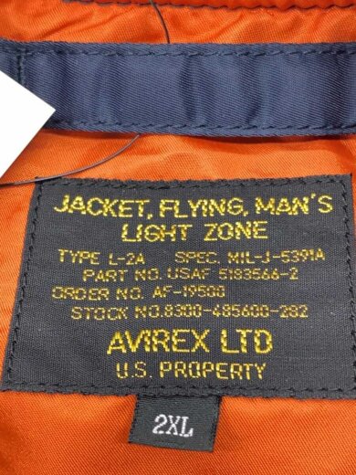 商品画像：L-2B 5th AIR FORCE/ブルゾン/XXL/ナイロン/NVY/783-7152021 3