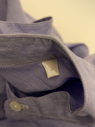 商品画像：24AW/バンドカラーシャツ/長袖シャツ/3/コットン/BLU 4