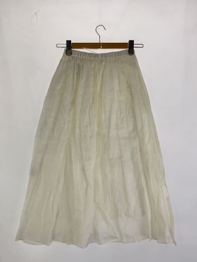 商品画像：25SS/ラミータックギャザースカート/34/WHT/無地/25-060-900-5080-2-0 2