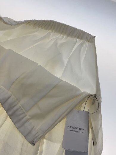 商品画像：25SS/ラミータックギャザースカート/34/WHT/無地/25-060-900-5080-2-0 3