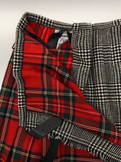 商品画像：ロングスカート/8/ウール/RED/チェック/32-05-55-05263 3