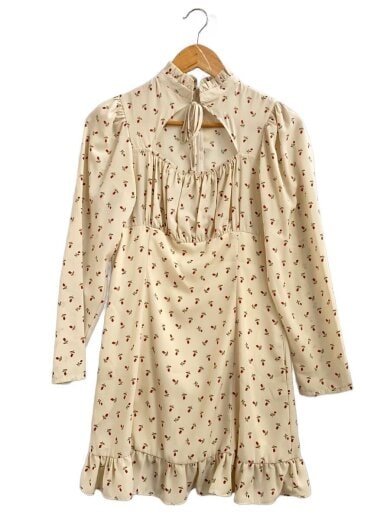 商品画像：decollete open mini one-piece/FREE/ポリエステル/CRM/総柄/21A-TA-2// 1