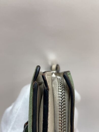 商品画像：コンパクトジップウォレット//2つ折り財布/レザー/グリーン/レディース// 8