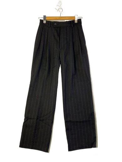 商品画像：ドッキング/スラックス×ベイカーパンツ/ボトム/2/ウール/BLK/ストライプ/I24AW-PT160 1