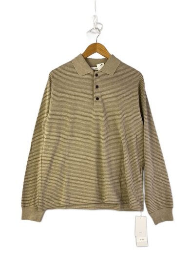 商品画像：SUVIN DOUBLE JERSEY/ポロシャツ/2/コットン/BEG/ボーダー/KK.AG.GW.0202 1