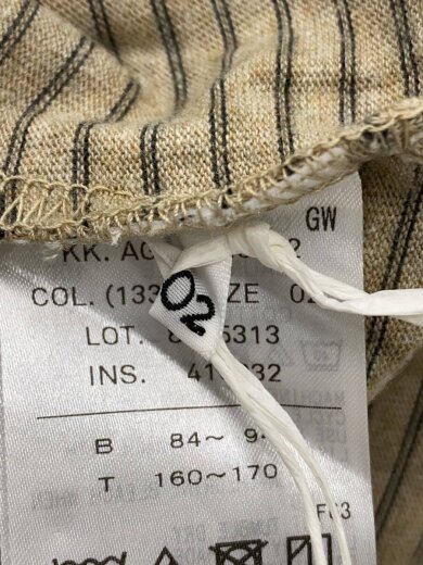 商品画像：SUVIN DOUBLE JERSEY/ポロシャツ/2/コットン/BEG/ボーダー/KK.AG.GW.0202 4