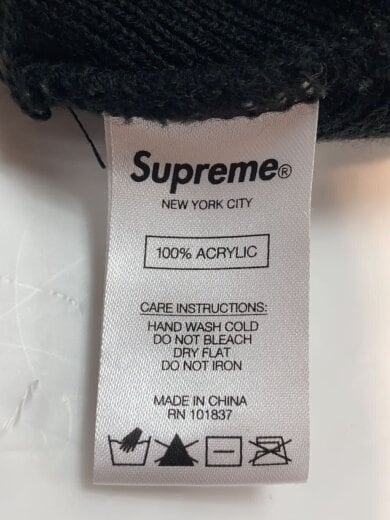 商品画像：19FW/Metal Plate Beanie/ニットキャップ/アクリル/BLK/使用感有 5