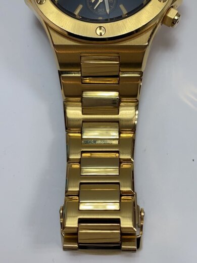 商品画像：クォーツ腕時計/アナログ/ステンレス/BLK/GLD/SS 5