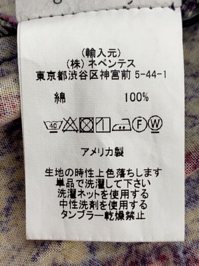 商品画像：長袖シャツ/M/コットン/マルチカラー/総柄 4