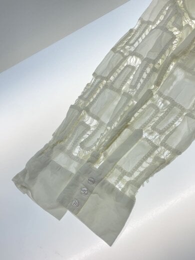 商品画像：レースシャツ/長袖シャツ/1/コットン/WHT/6232-394// 5