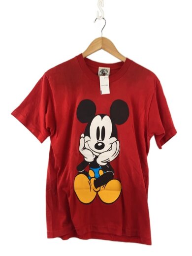 商品画像：90s/MICKEY&CO./Disney/青パンツ/Tシャツ/M/コットン/RED/プリント// 1