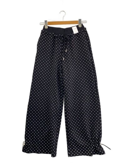 商品画像：26SS/裾ドロストスウェットパンツ/1/レーヨン/BLK/ドット/MYZ1061102A0003// 1