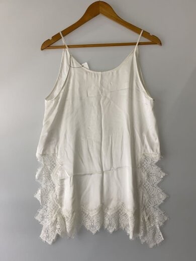 商品画像：レースタンク/FREE/シルク/WHT/無地/26-051-922-6001-2-0// 2