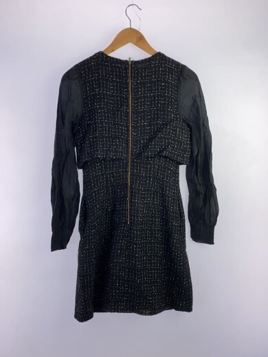 商品画像：長袖ワンピース/S/アクリル/BLK/125-2240019 2