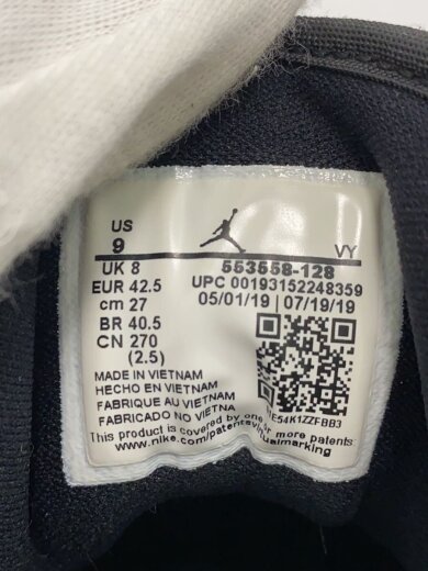 商品画像：AIR JORDAN 1 LOW/エアジョーダン1ロー/ブラック/553558-128/27cm/BLK 5