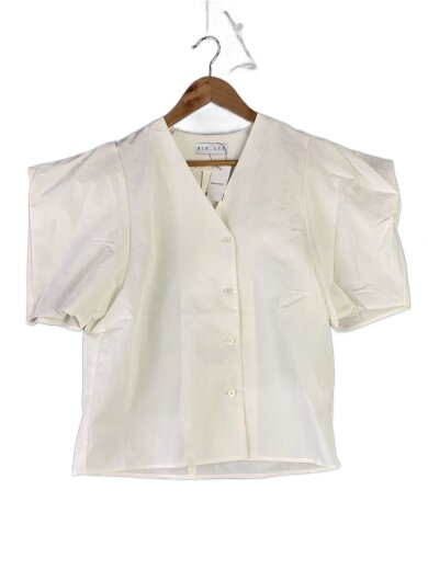 商品画像：半袖ブラウス/FREE/ナイロン/WHT/無地/4601AS30-1591 1