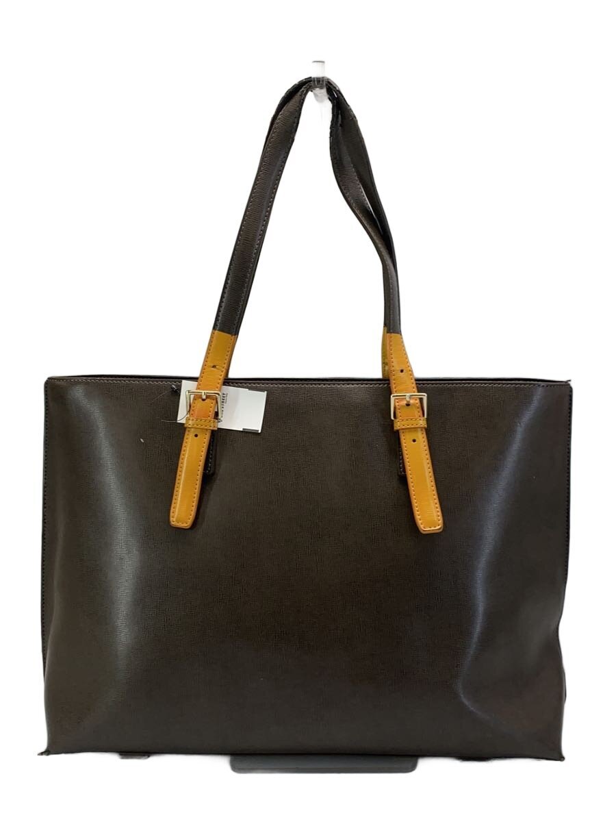 Paul Smith / トートバッグ/レザー/BRW/無地