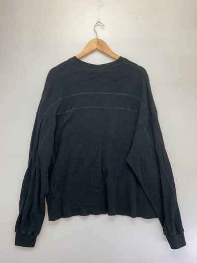 商品画像：長袖Tシャツ/3/コットン/BLK/無地// 2