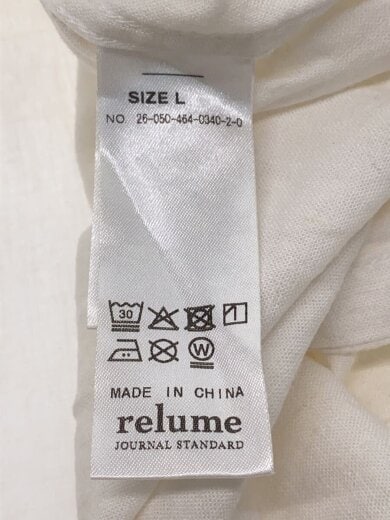 商品画像：長袖シャツ/L/リネン/WHT/無地/26-050-464-0340-2-0 4