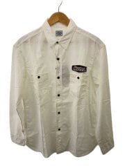 25SS/SD Stadium Logo Patch Chambray Shirt/M/コットン/ホワイト