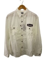 25SS/SD Stadium Logo Patch Chambray Shirt/L/コットン/ホワイト