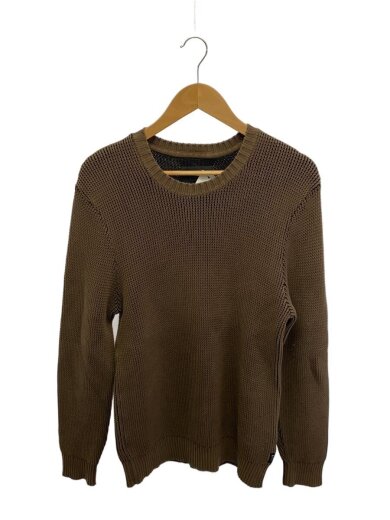 商品画像：ポリッシングコットンクルーネック セーター/XL/コットン/ブラウン/UK25 1