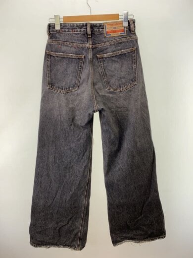 商品画像：D-Rise ダメージストレートジーンズ/ボトム/26/デニム/ブラック/裾ダメージ有 2