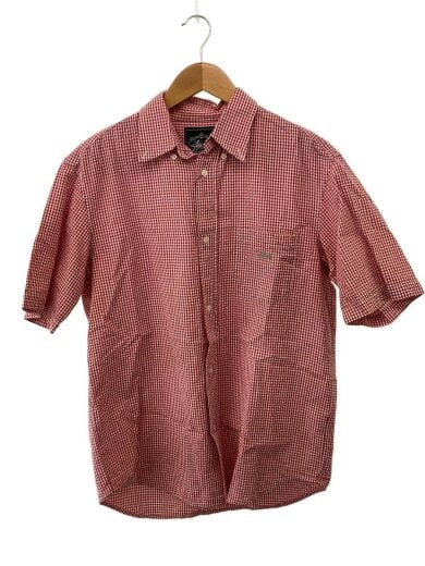 商品画像：00s/半袖シャツ/M/コットン/ピンク/チェック 1