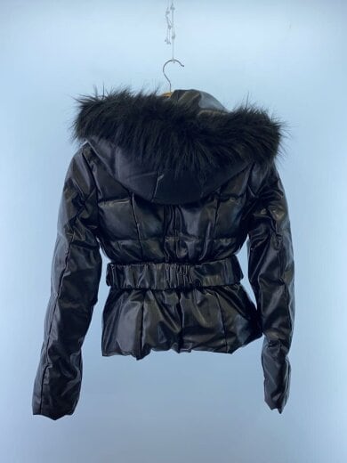 商品画像：GDベルト付きフェイクレザーショートダウンコート/FREE/フェイクレザー/BLK/ 2