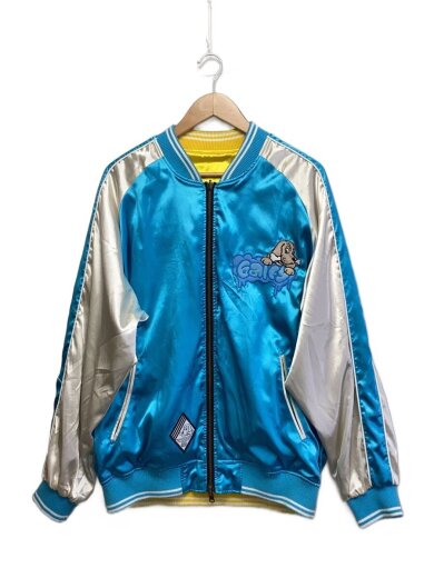 商品画像：スカジャン/L/ポリエステル/ブルー/総柄/131017 1