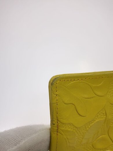 商品画像：牛革ローズプレスベロ付 束入/長財布/牛革/イエロー// 5