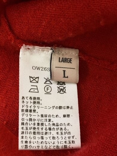 商品画像：OWNESS/ニット・セーター(薄手)/L/コットン/レッド/無地 4
