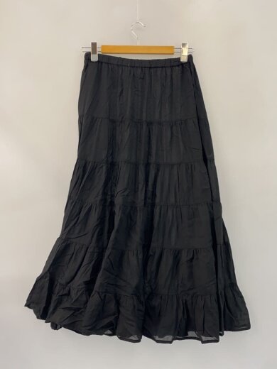 商品画像：26SS/Sushi Voile Tiered Skirt/ロングスカート/38/レーヨン/ブラック 2