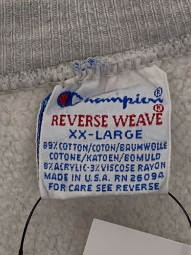 商品画像：90s/USA製/REVESE WEAVE/スウェット/XXL/コットン/GRY 3