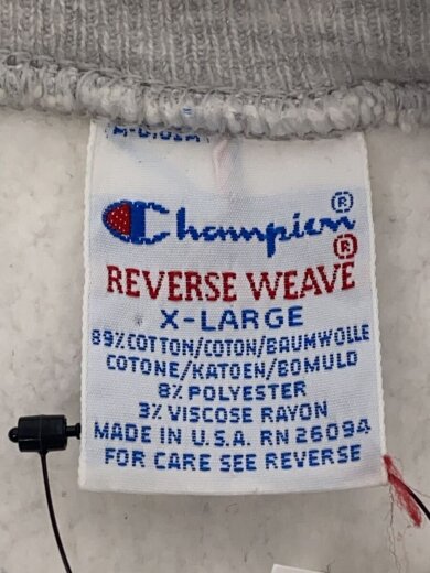 商品画像：90s/USA製/REVERSE WEAVE/スウェット/XL/コットン/GRY 3
