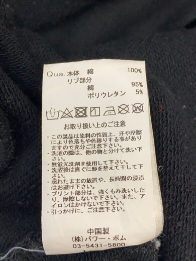商品画像：ジップパーカー/FREE/コットン/BLK/RF22-E01/汚れ有 5