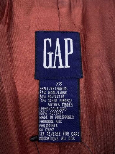 商品画像：テーラードジャケット/XS/ウール/マルチカラー/オールドギャップ/フィリピン製 3