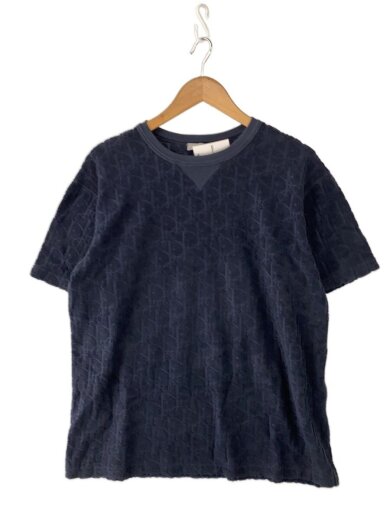 商品画像：オブリークジャガードパイルTシャツ/S/コットン/NVY/113J692A0614// 1
