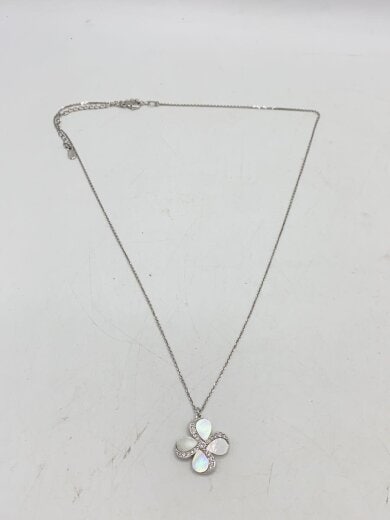 商品画像：ネックレス/--/SLV/トップ有/レディース/白蝶貝フラワーロングネックレス 2